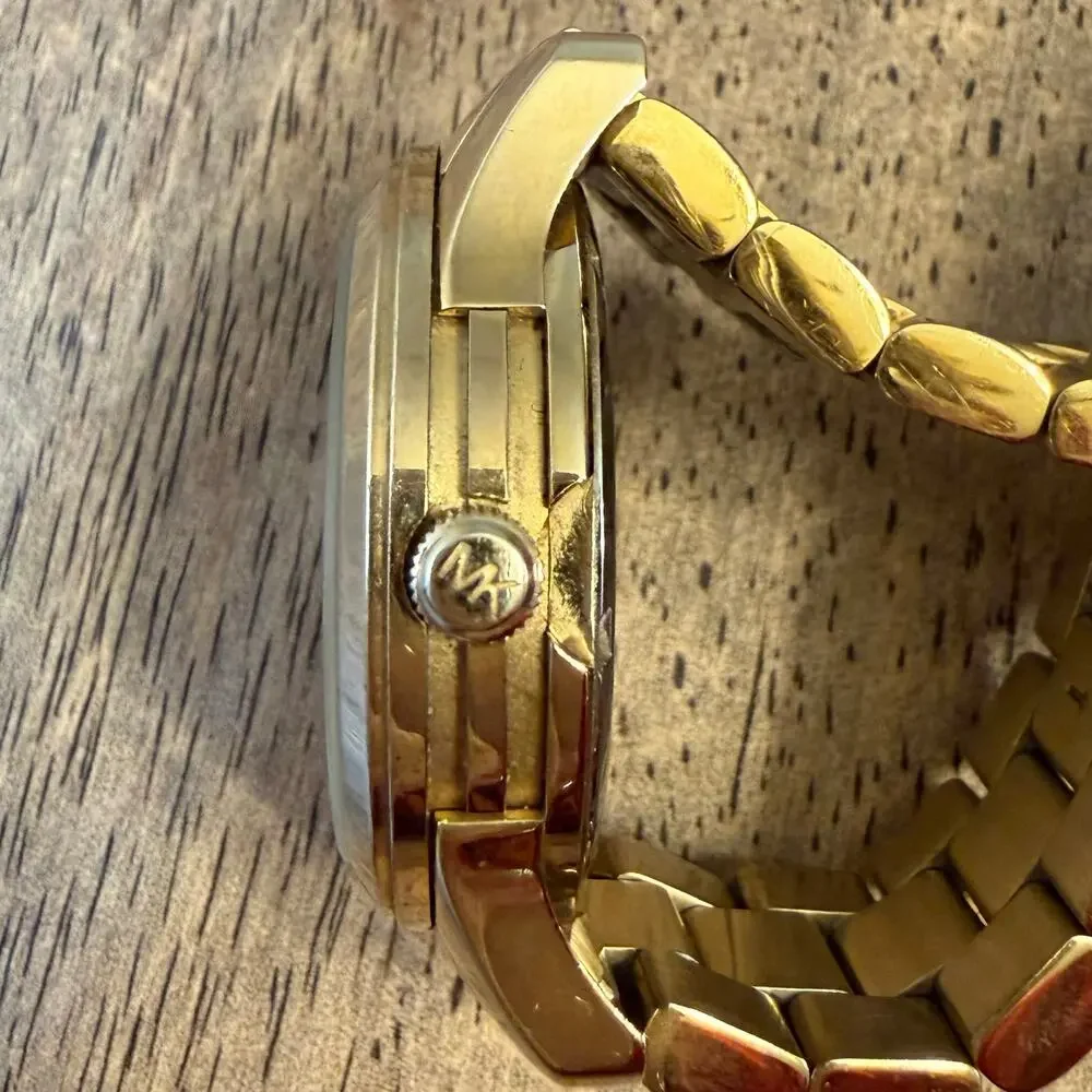 Michael Kors Watch MK5160 Runway Gold Tone Stainless Steel Analog Face Women's